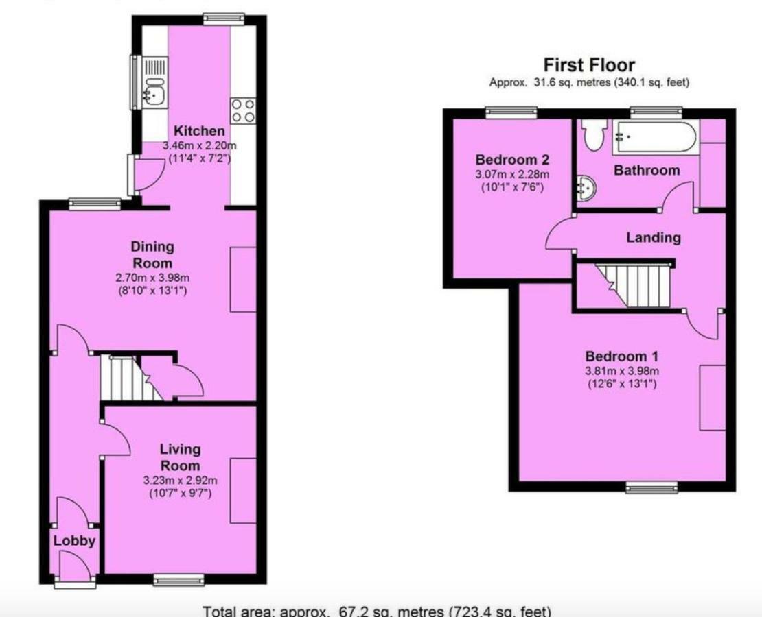 Entire 2-Bedroom House With Garden Йорк Екстер'єр фото